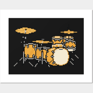 Pixel Led Wood Drums Posters and Art